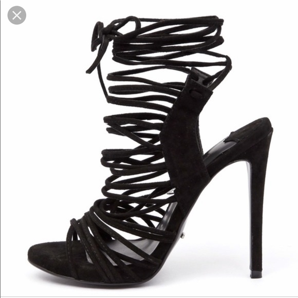 Tony Bianco Shoes - Tony Bianco Avar Strappy Kid Suede Heels